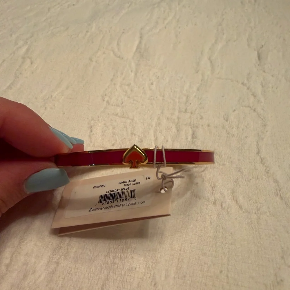 Kate Spade New York Everyday Spade thin enamel bangle bracelet - Picture 2 of 5